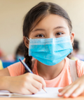 Student wearing a mask.